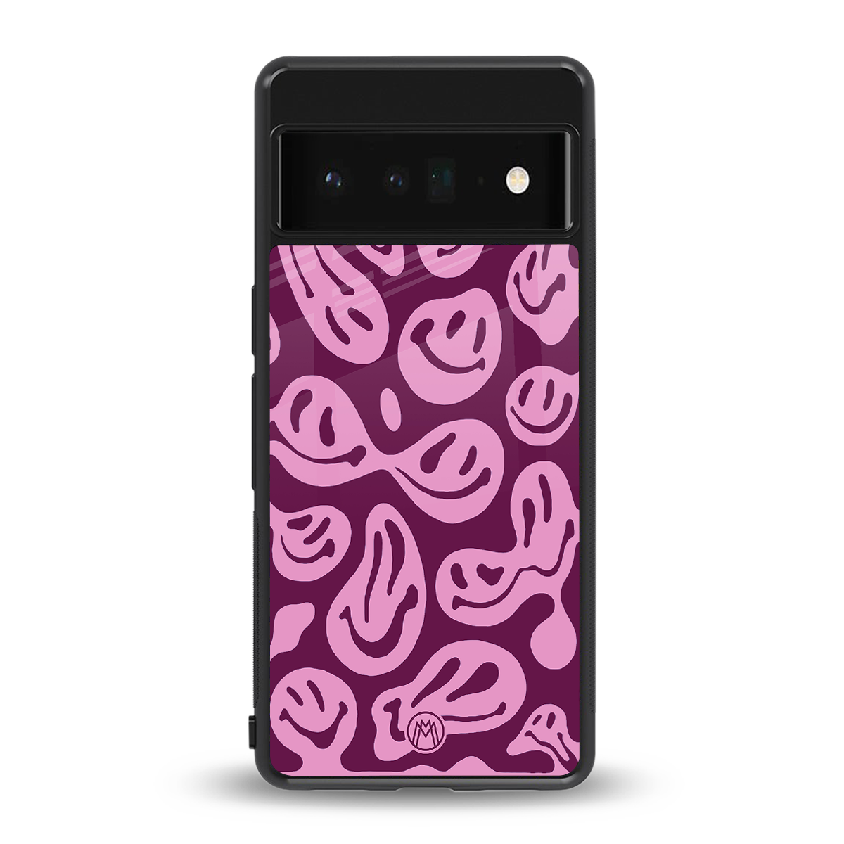 acid smiles grape edition back phone cover | glass case for google pixel 6 pro