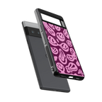 acid smiles grape edition back phone cover | glass case for google pixel 6 pro