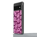 acid smiles grape edition back phone cover | glass case for google pixel 6 pro