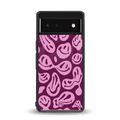 acid smiles grape edition back phone cover | glass case for Google Pixel 6A