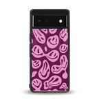 acid smiles grape edition back phone cover | glass case for Google Pixel 6A