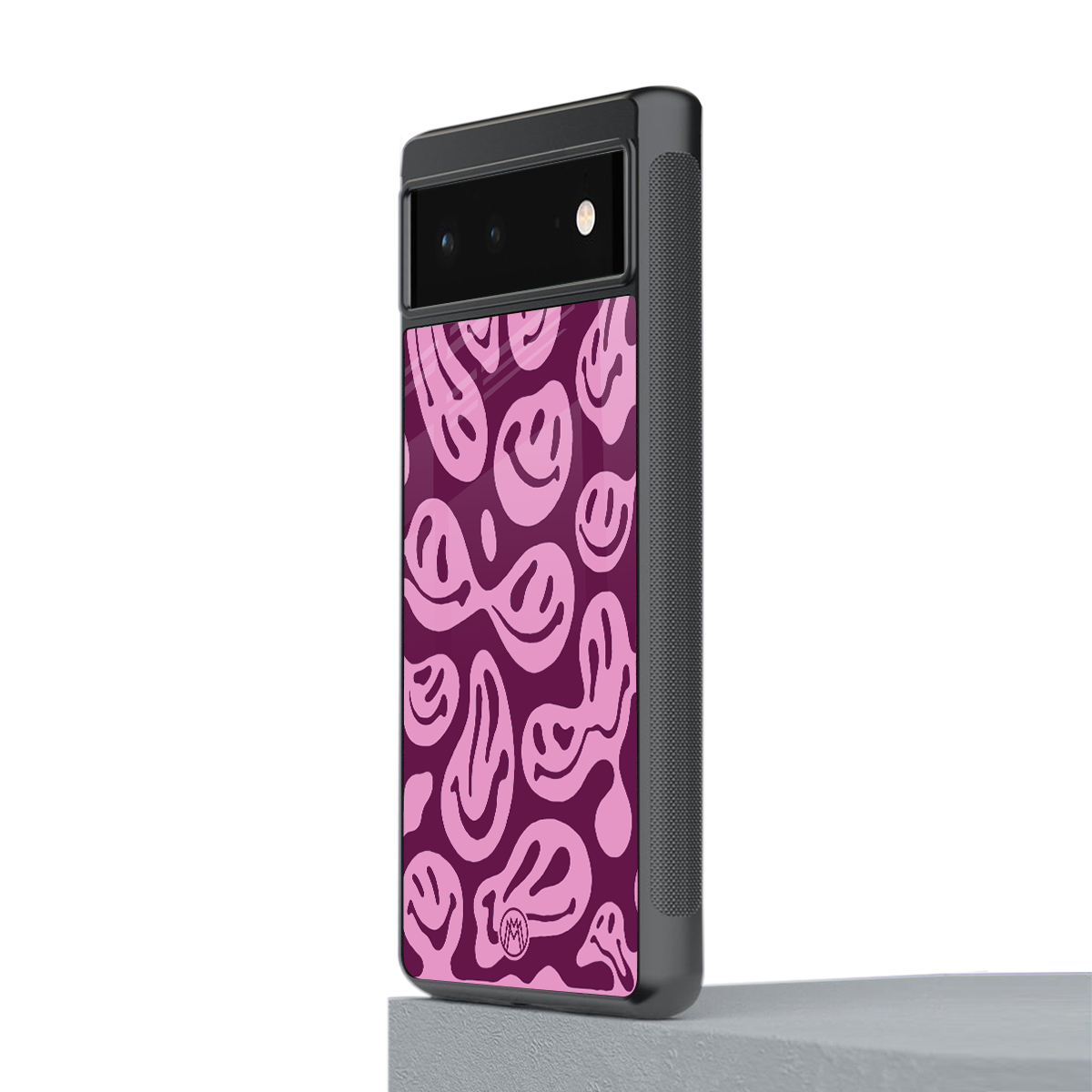 acid smiles grape edition back phone cover | glass case for google pixel 6