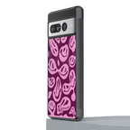 acid smiles grape edition back phone cover | glass case for google pixel 7 pro