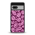 acid smiles grape edition back phone cover | glass case for Google Pixel 7