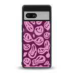 acid smiles grape edition back phone cover | glass case for Google Pixel 7
