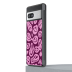 acid smiles grape edition back phone cover | glass case for Google Pixel 7