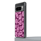 acid smiles grape edition back phone cover | glass case for google pixel 8 pro
