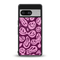 acid smiles grape edition back phone cover | glass case for Google Pixel 8
