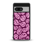 acid smiles grape edition back phone cover | glass case for Google Pixel 8