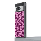 acid smiles grape edition back phone cover | glass case for Google Pixel 8