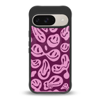 acid smiles grape edition back phone cover | glass case for google pixel 9