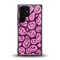 acid smiles grape edition back phone cover | glass case for samsung galaxy s24 ultra