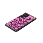 acid smiles grape edition back phone cover | glass case for samsung galaxy s24 ultra