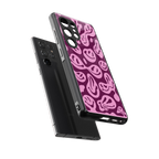 acid smiles grape edition back phone cover | glass case for samsung galaxy s25 ultra