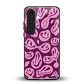 acid smiles grape edition back phone cover | glass case for samsung galaxy s24