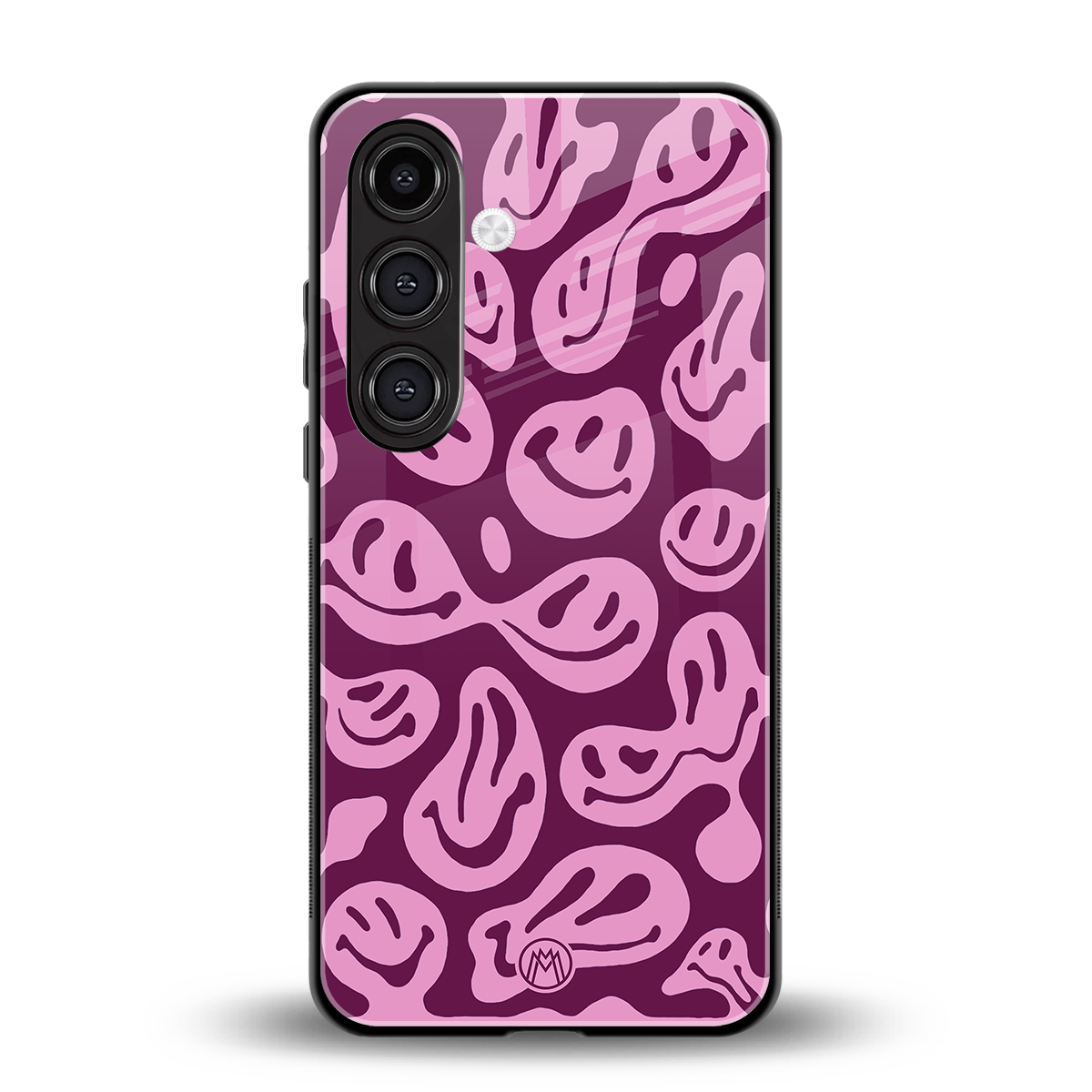 acid smiles grape edition back phone cover | glass case for samsung galaxy s23