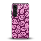 acid smiles grape edition back phone cover | glass case for samsung galaxy s25