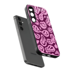 acid smiles grape edition back phone cover | glass case for samsung galaxy s24