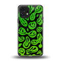 acid smiles neon green back phone cover | glass case for nothing phone 1