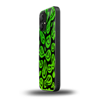 acid smiles neon green back phone cover | glass case for nothing phone 1