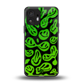 acid smiles neon green back phone cover | glass case for nothing phone 2
