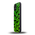 acid smiles neon green back phone cover | glass case for nothing phone 2