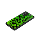 acid smiles neon green back phone cover | glass case for nothing phone 2
