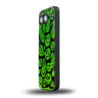 acid smiles neon green back phone cover | glass case for oneplus nord 4