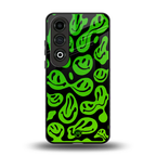 acid smiles neon green back phone cover | glass case for oneplus nord ce 4