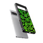 acid smiles neon green back phone cover | glass case for Google Pixel 8