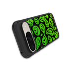 acid smiles neon green back phone cover | glass case for google pixel 9