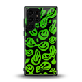 acid smiles neon green back phone cover | glass case for samsung galaxy s24 ultra