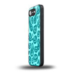 acid smiles turquoise edition back phone cover | glass case for iphone 16e