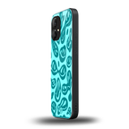 acid smiles turquoise edition back phone cover | glass case for nothing phone 1