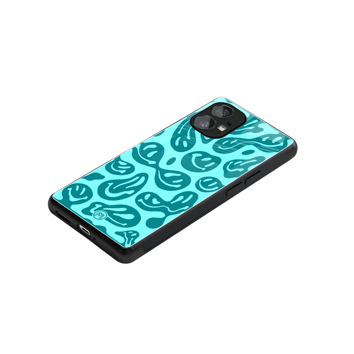 acid smiles turquoise edition back phone cover | glass case for nothing phone 1