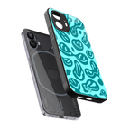 acid smiles turquoise edition back phone cover | glass case for nothing phone 2