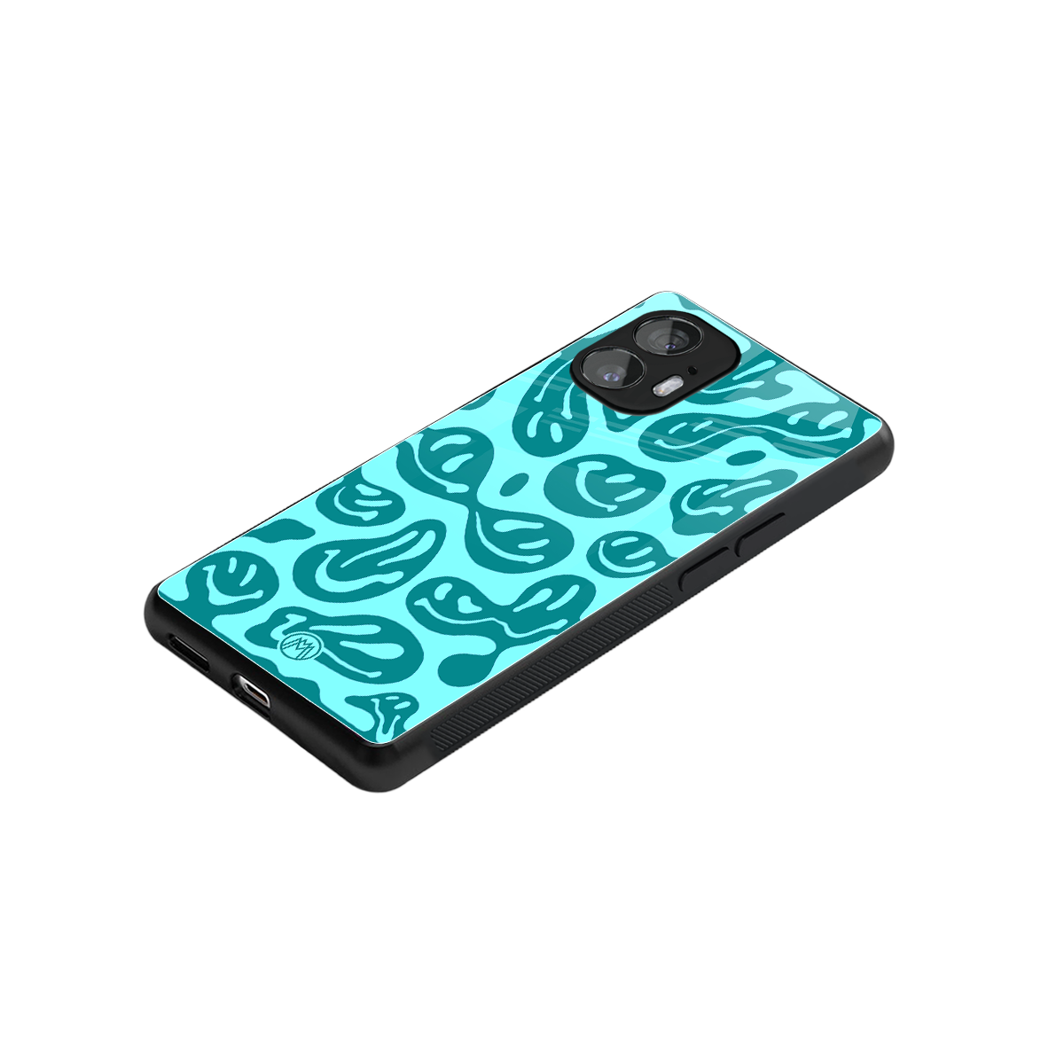 acid smiles turquoise edition back phone cover | glass case for nothing phone 2