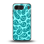 acid smiles turquoise edition back phone cover | glass case for oneplus nord 4