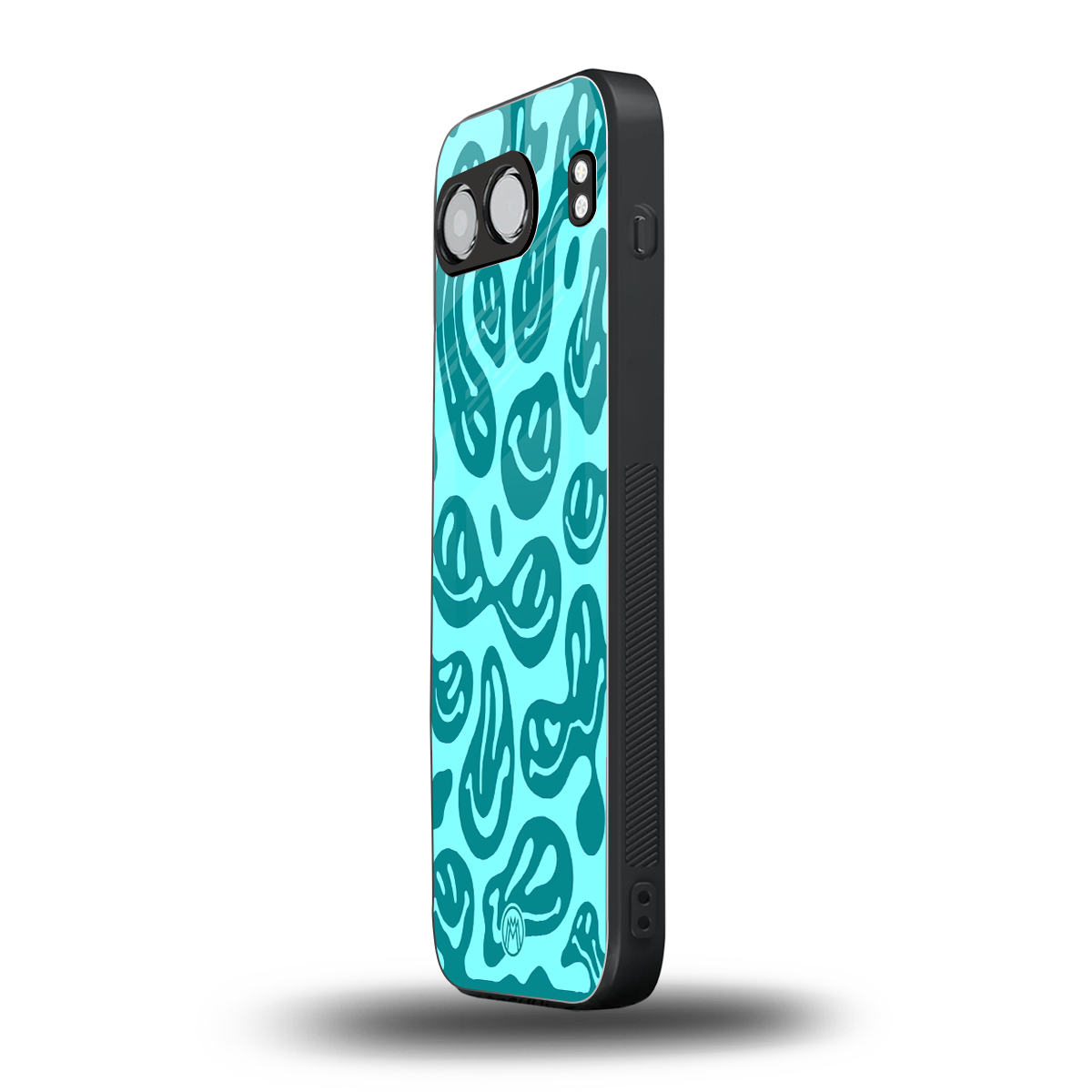 acid smiles turquoise edition back phone cover | glass case for oneplus nord 4