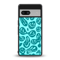 acid smiles turquoise edition back phone cover | glass case for Google Pixel 7A
