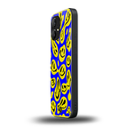 acid smiles yellow blue back phone cover | glass case for nothing phone 1