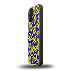 acid smiles yellow blue back phone cover | glass case for nothing phone 2
