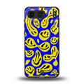 acid smiles yellow blue back phone cover | glass case for oneplus nord 4