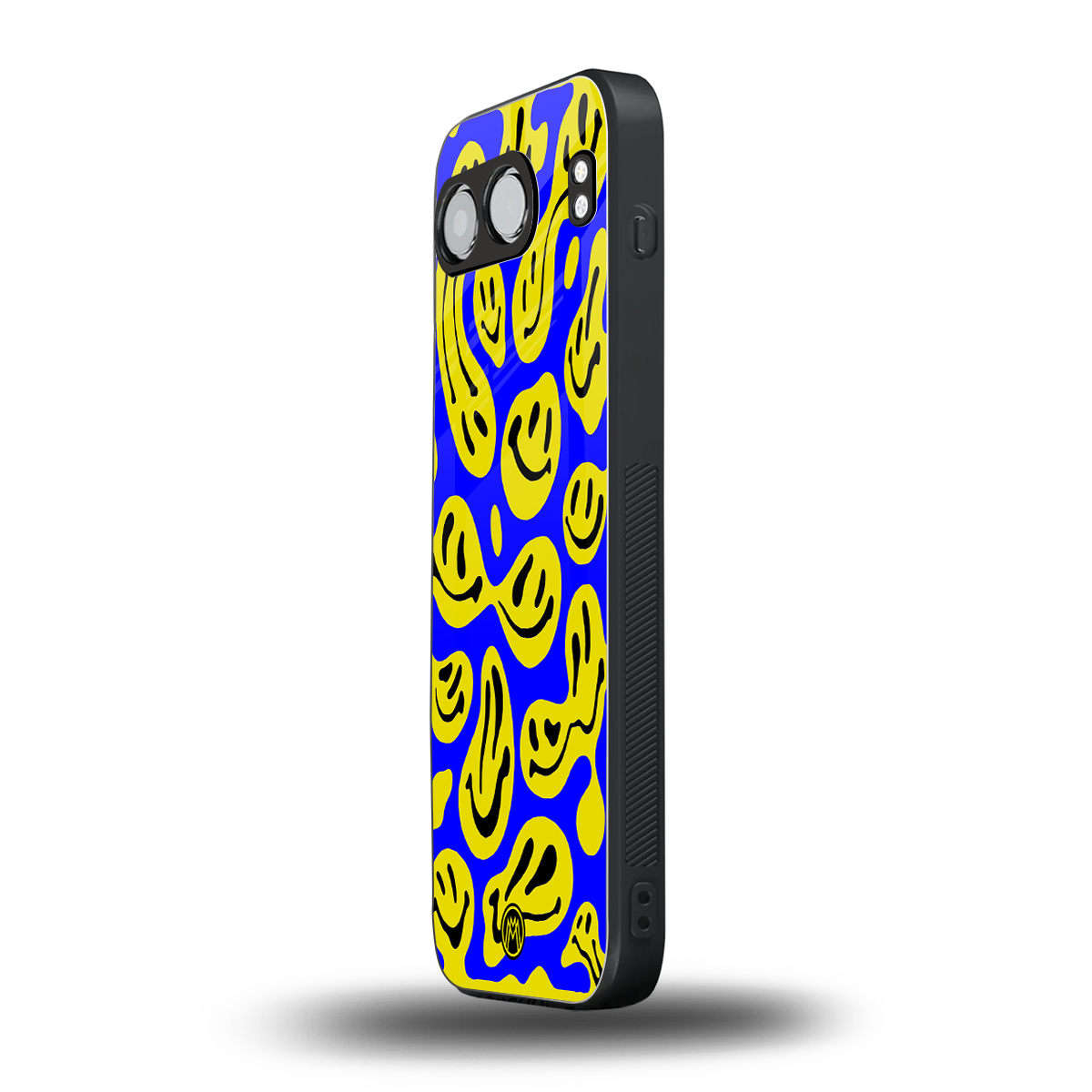 acid smiles yellow blue back phone cover | glass case for oneplus nord 4