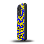 acid smiles yellow blue back phone cover | glass case for oneplus nord ce 3