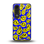 acid smiles yellow blue back phone cover | glass case for oneplus nord ce 4