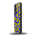 acid smiles yellow blue back phone cover | glass case for oneplus nord ce 4