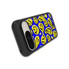 acid smiles yellow blue back phone cover | glass case for google pixel 9