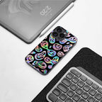 acid smiles chromatic edition back phone cover | glass case for samsung galaxy s24 plus