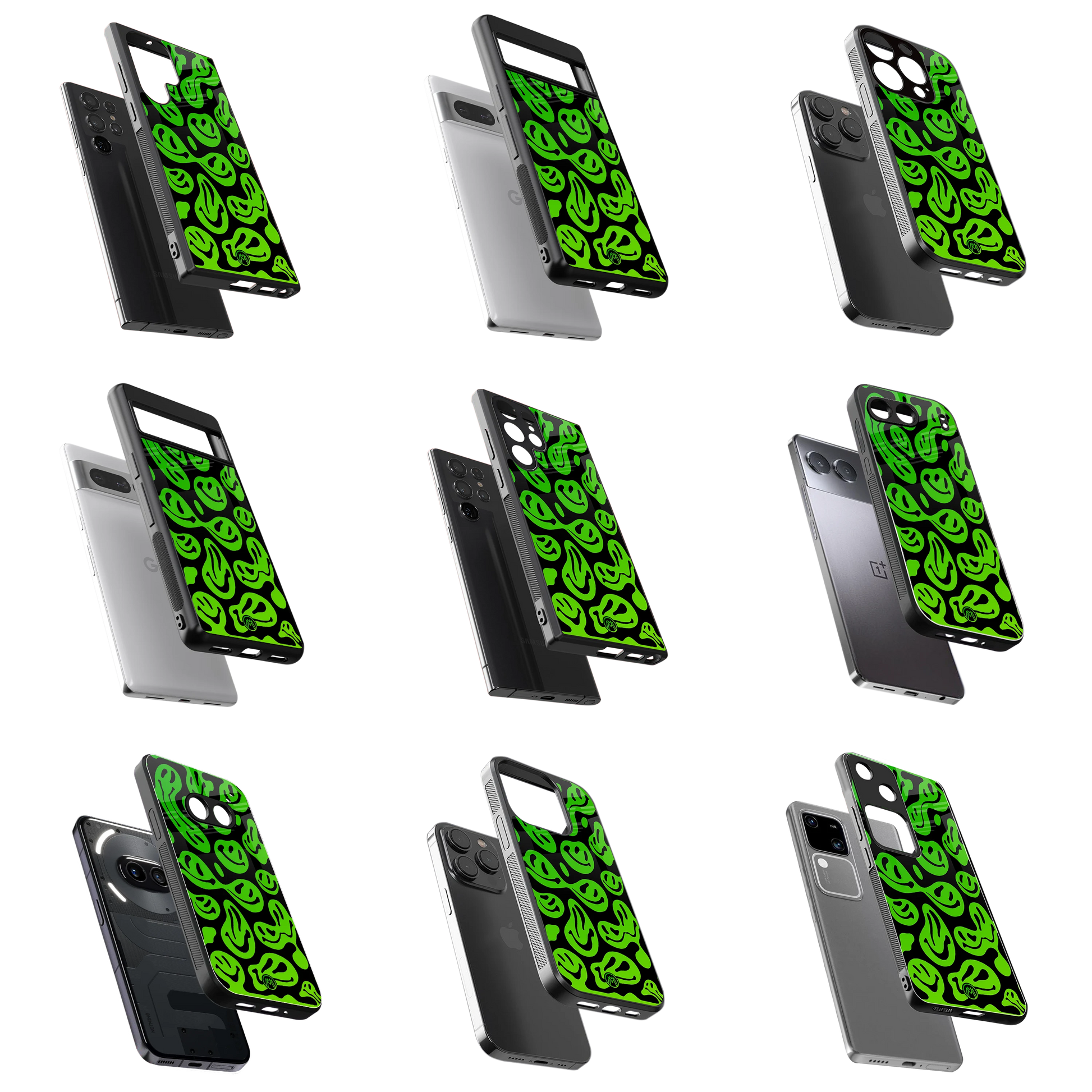 Durable Glass Back Mobile Case for iPhone, Samsung, OnePlus, Google Pixel, Redmi, Vivo, Oppo